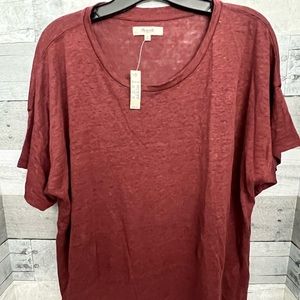 New Madewell linen tee.